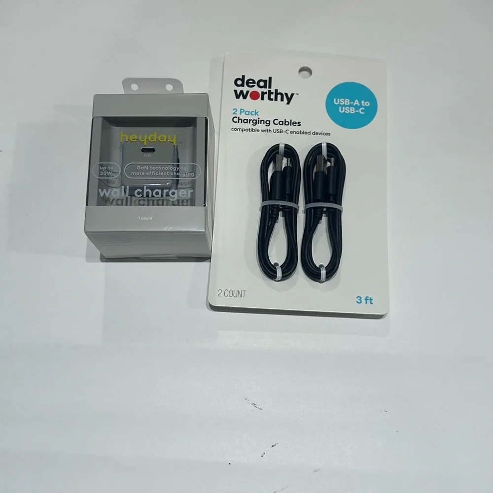 USB C 3” USB-A to USB-C 2pk Cable - dealworthy Black This pack contains 2
